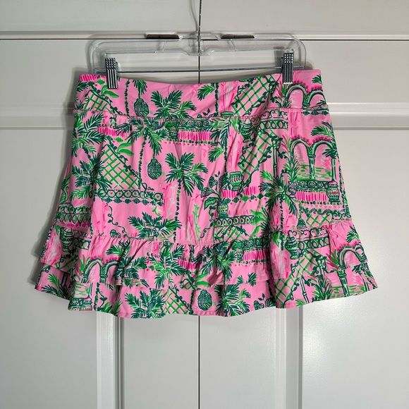 Lilly Pulitzer Luxletic Skort Pink and Green Size Large - Picture 2 of 3
